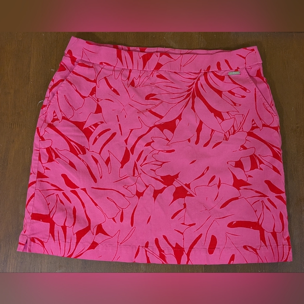 Rafaella Skort (Skirt with Shorts) in Carmine Rose Pink with Pockets Size L
